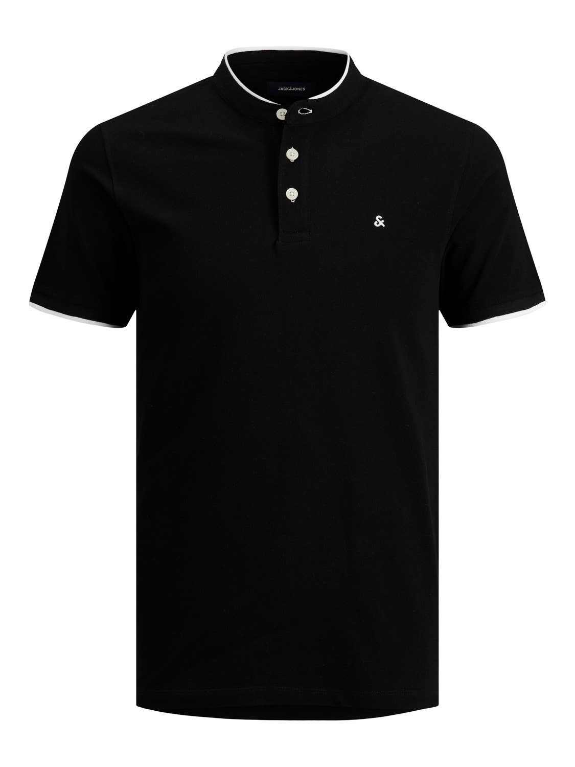 Jack & Jones Enfärgat Polo T-shirt -Black - 12199711