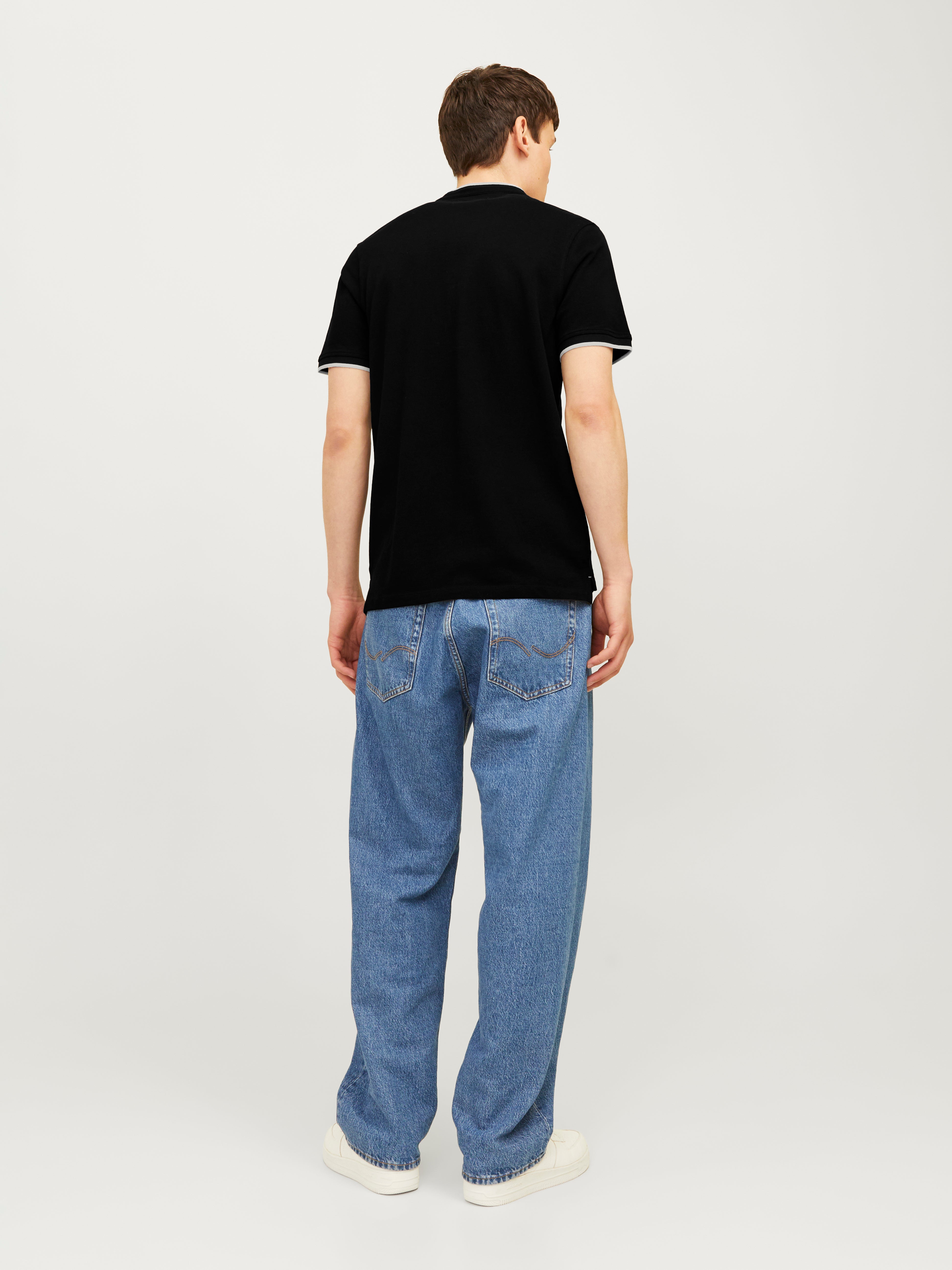 Black plain polo t 2024 shirt