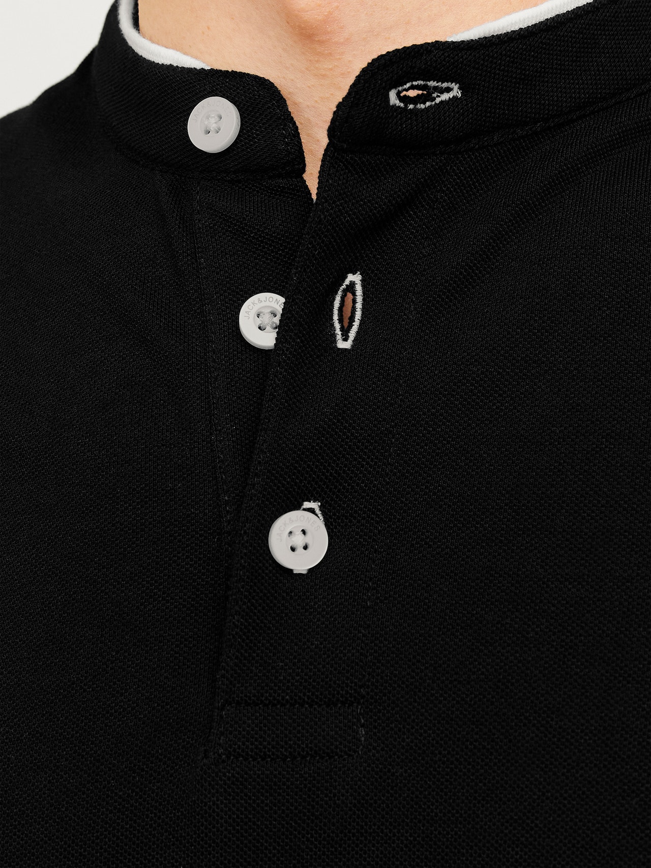 Jack & Jones Bez vzoru Polo límec Tričko -Black - 12199711