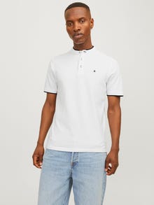 Jack & Jones Enfärgat Polo T-shirt -White - 12199711