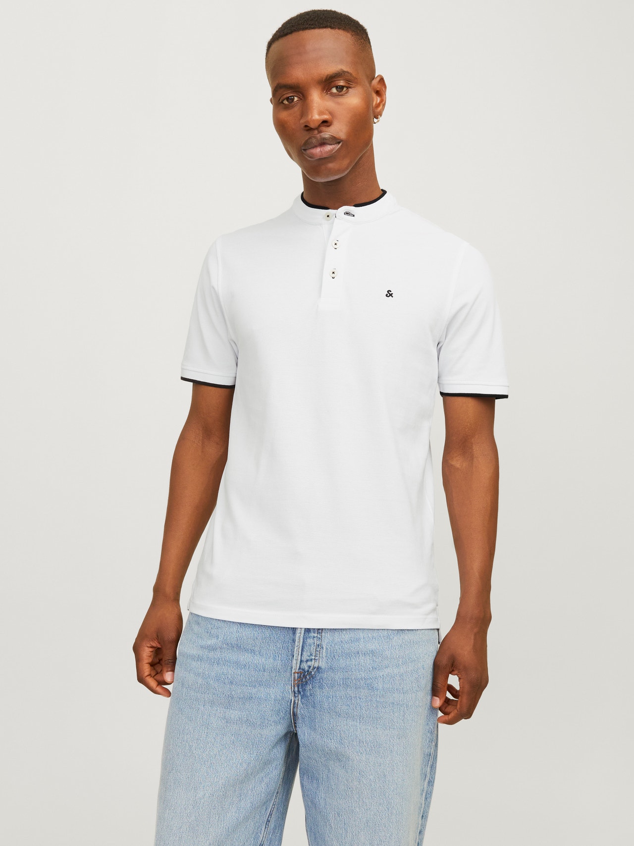 Jack & Jones Gładki Polo T-shirt -White - 12199711