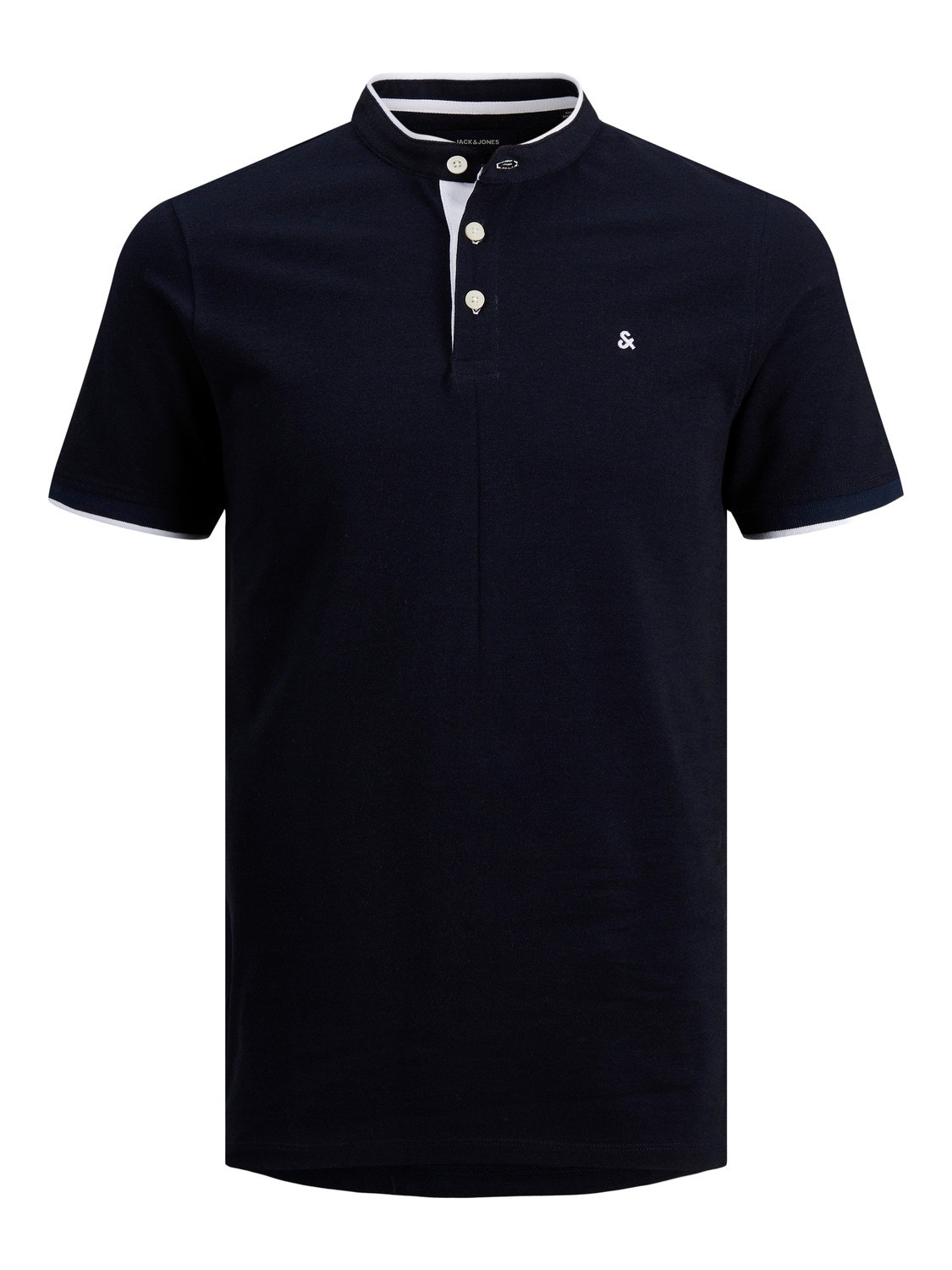 Jack & Jones Enfärgat Polo T-shirt -Dark Navy - 12199711