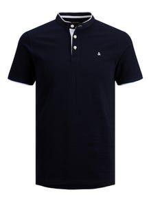 Jack & Jones Enfärgat Polo T-shirt -Dark Navy - 12199711
