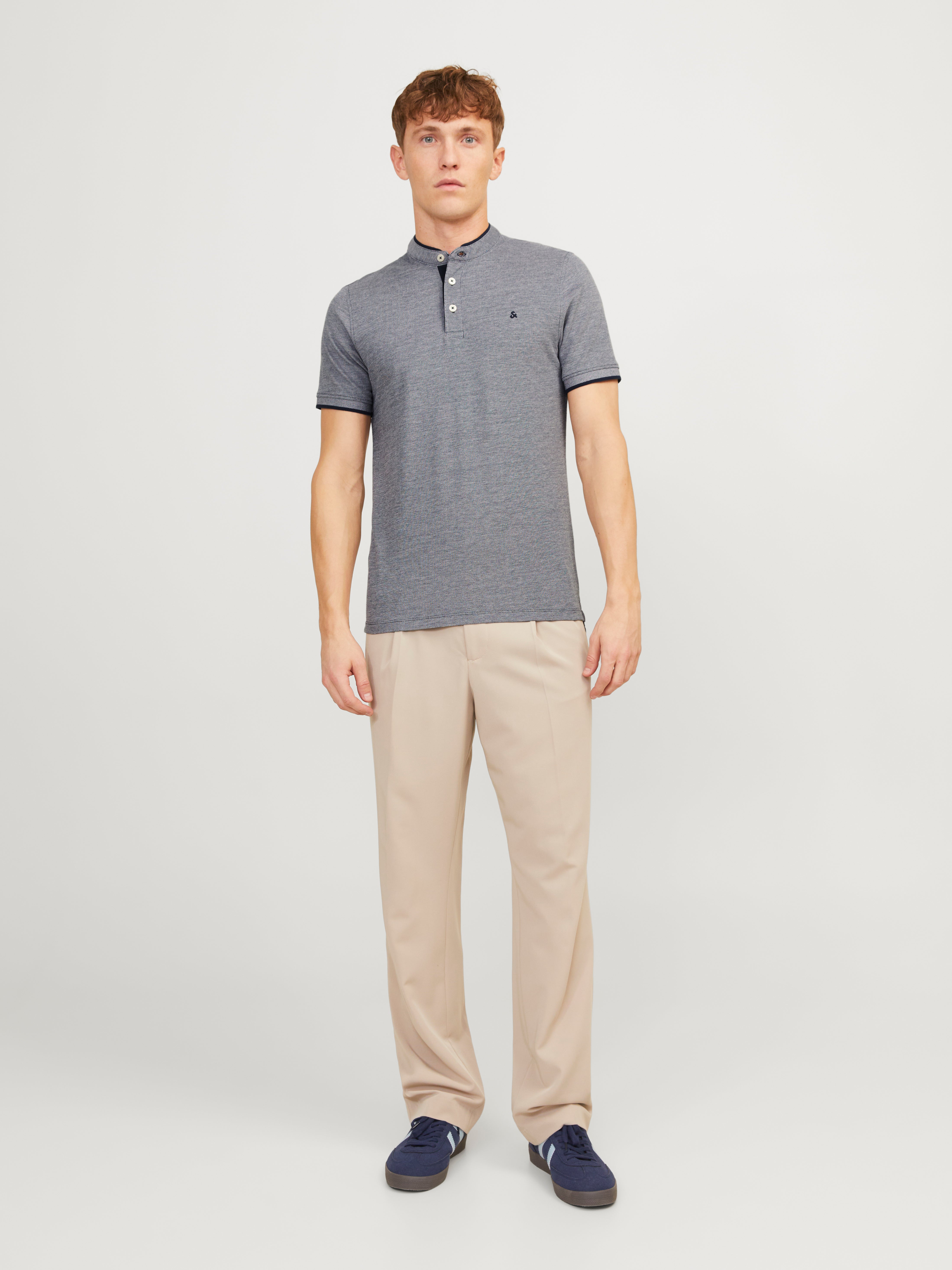 Jack & Jones Bez vzoru Polo límec Tričko -Blue Depths - 12199711