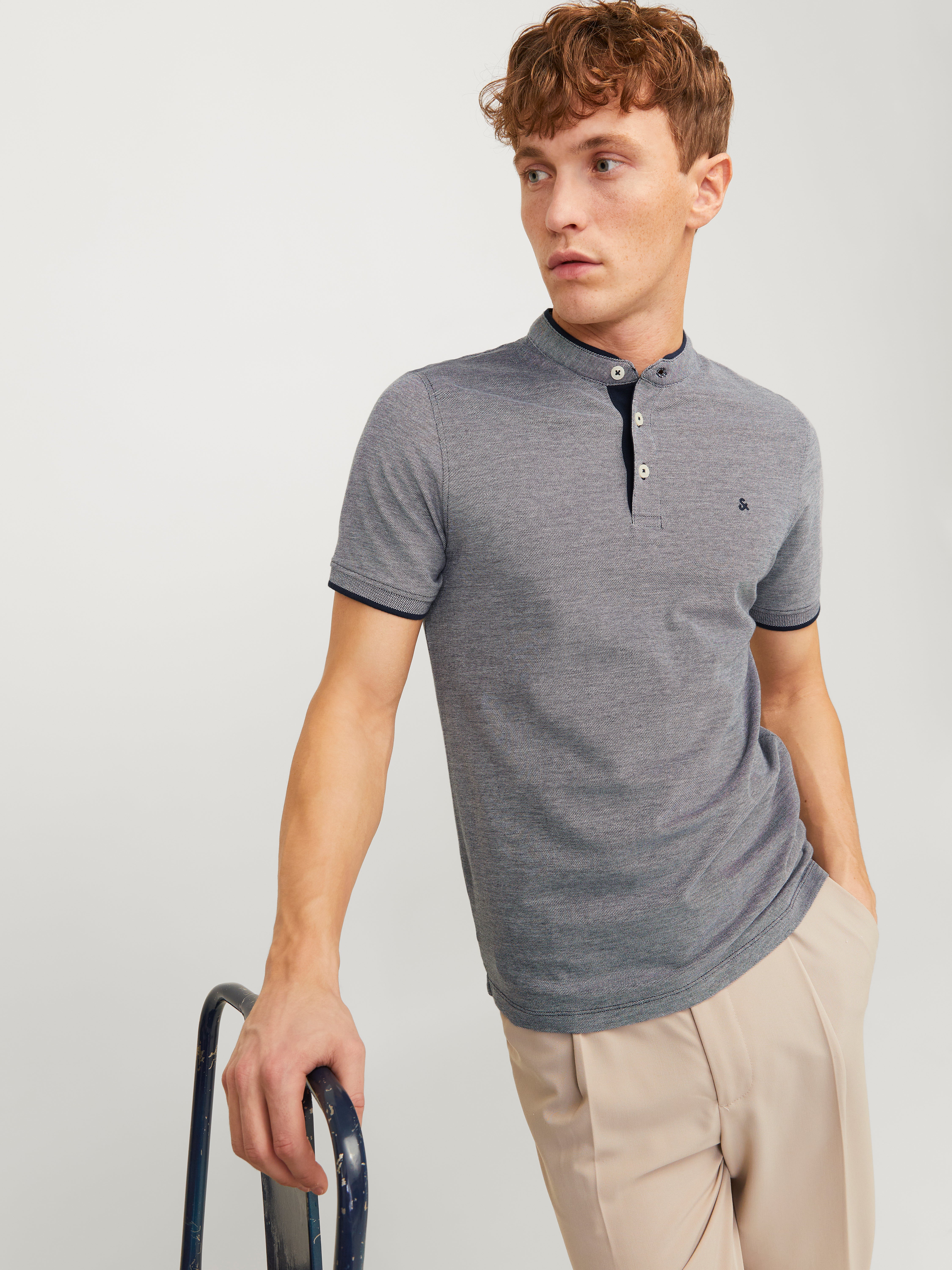 Jack & Jones Bez vzoru Polo límec Tričko -Blue Depths - 12199711