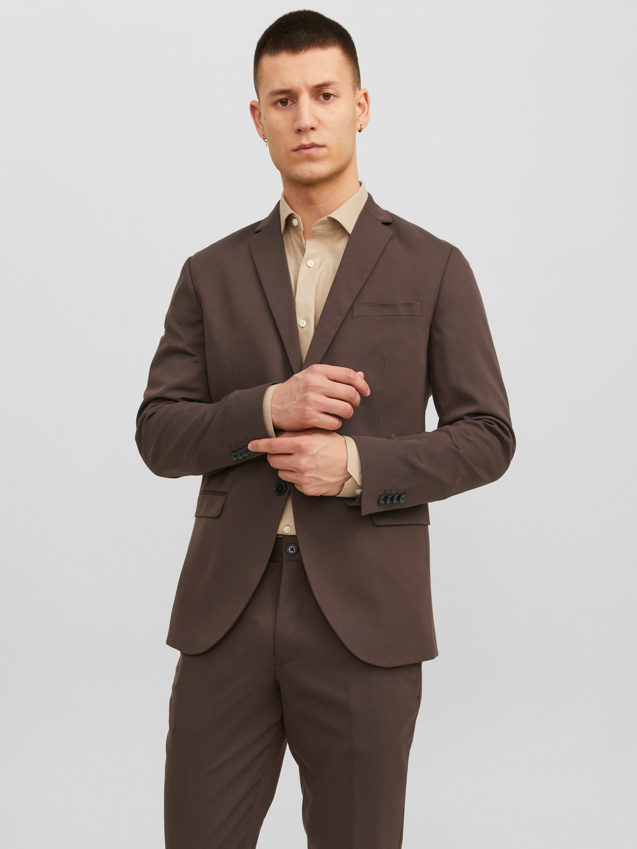 JACK & JONES Blazer Croisé JPRFRANCO Super Slim Fit – Veste Costume Homme Élégante – Coupe Très Ajustée, Poches Rabat, Style Business Chic