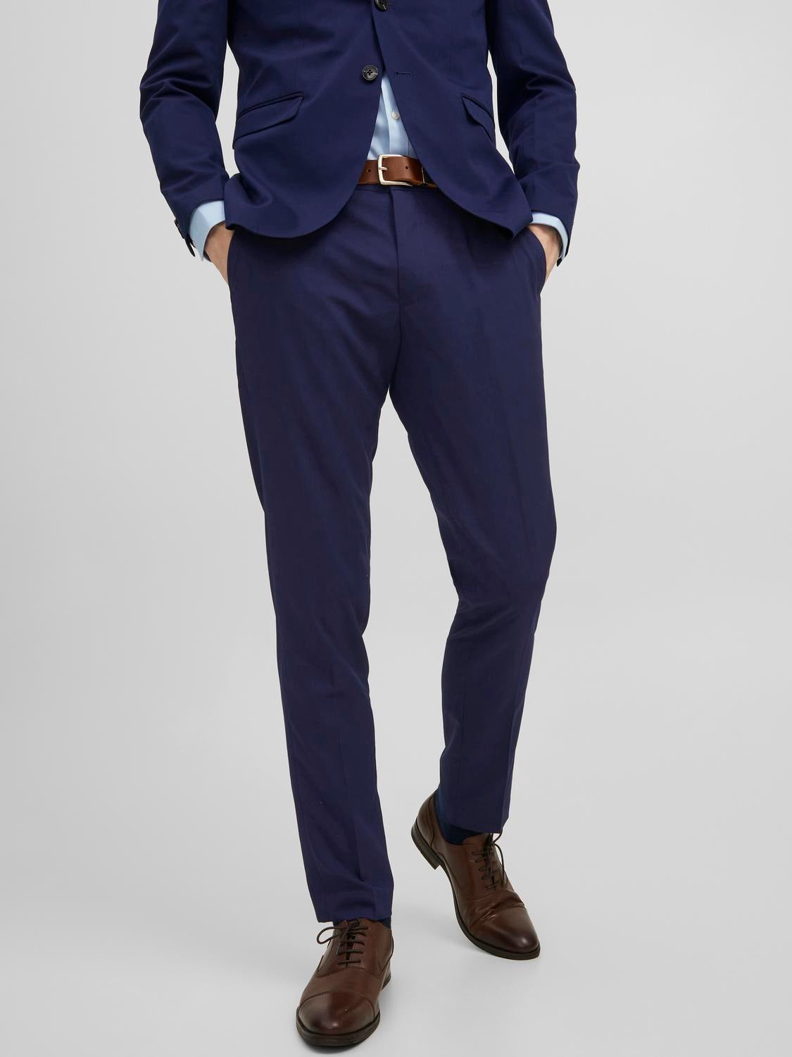 Taylor & Wright Chelsea Stone Check Slim Fit Suit Trousers - Matalan