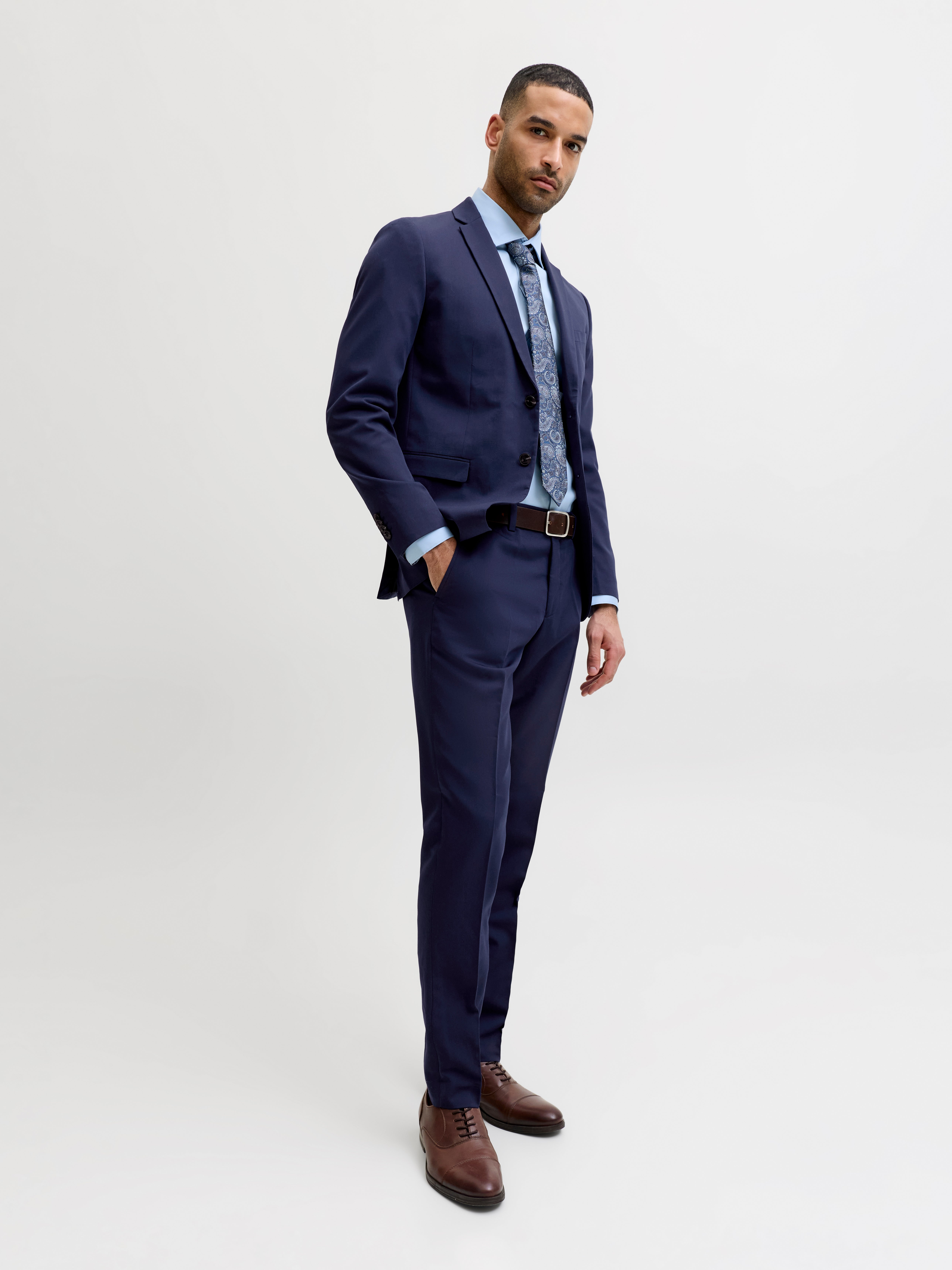 JACK & JONES PLUS SIZE slim kostuum JPRFRANCO donkerblauw JACK & JONES PLUS SIZE slim kostuum JPRFRANCO donkerblauw