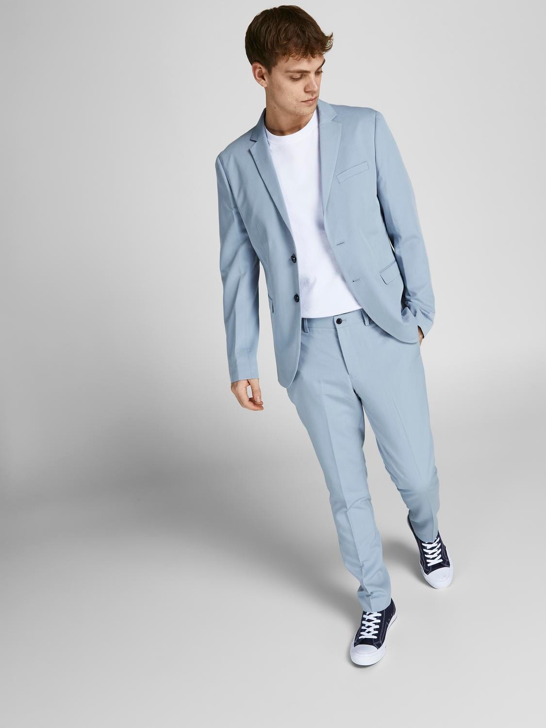 Jack & Jones JPRFRANCO Super Slim Fit Eleganckie spodnie -Ashley Blue - 12199893