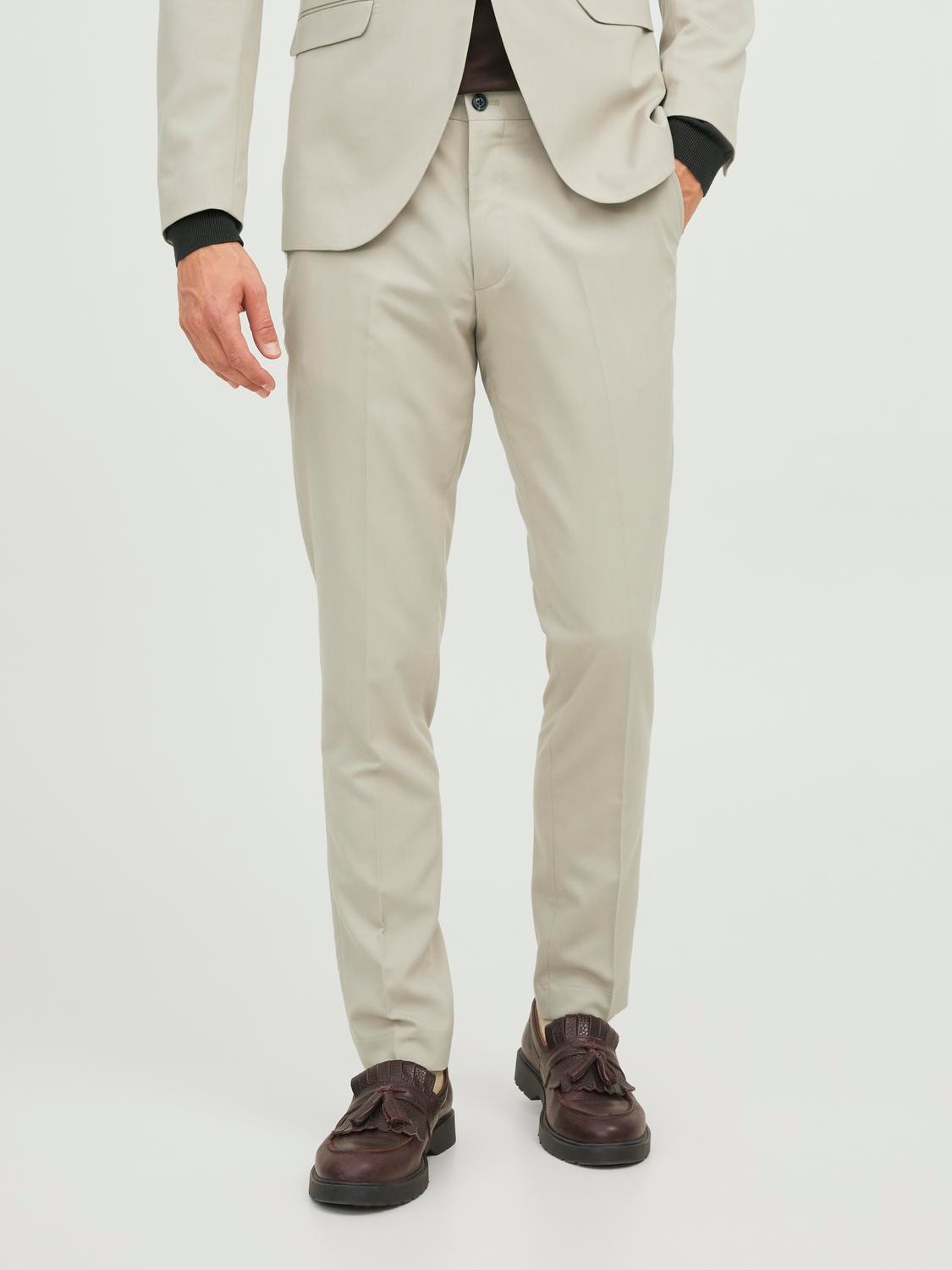 Jack & Jones JPRFRANCO Super Slim Fit Eleganckie spodnie -Pure Cashmere - 12199893