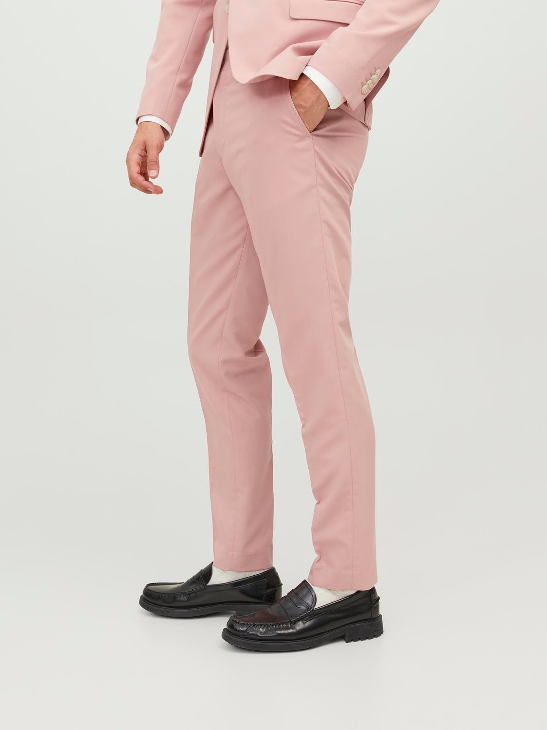 Skinny Fit Suit Pants - Light pink - Men