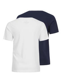 Jack & Jones 2-pakning Logo T-skjorte For gutter -Navy Blazer - 12199947