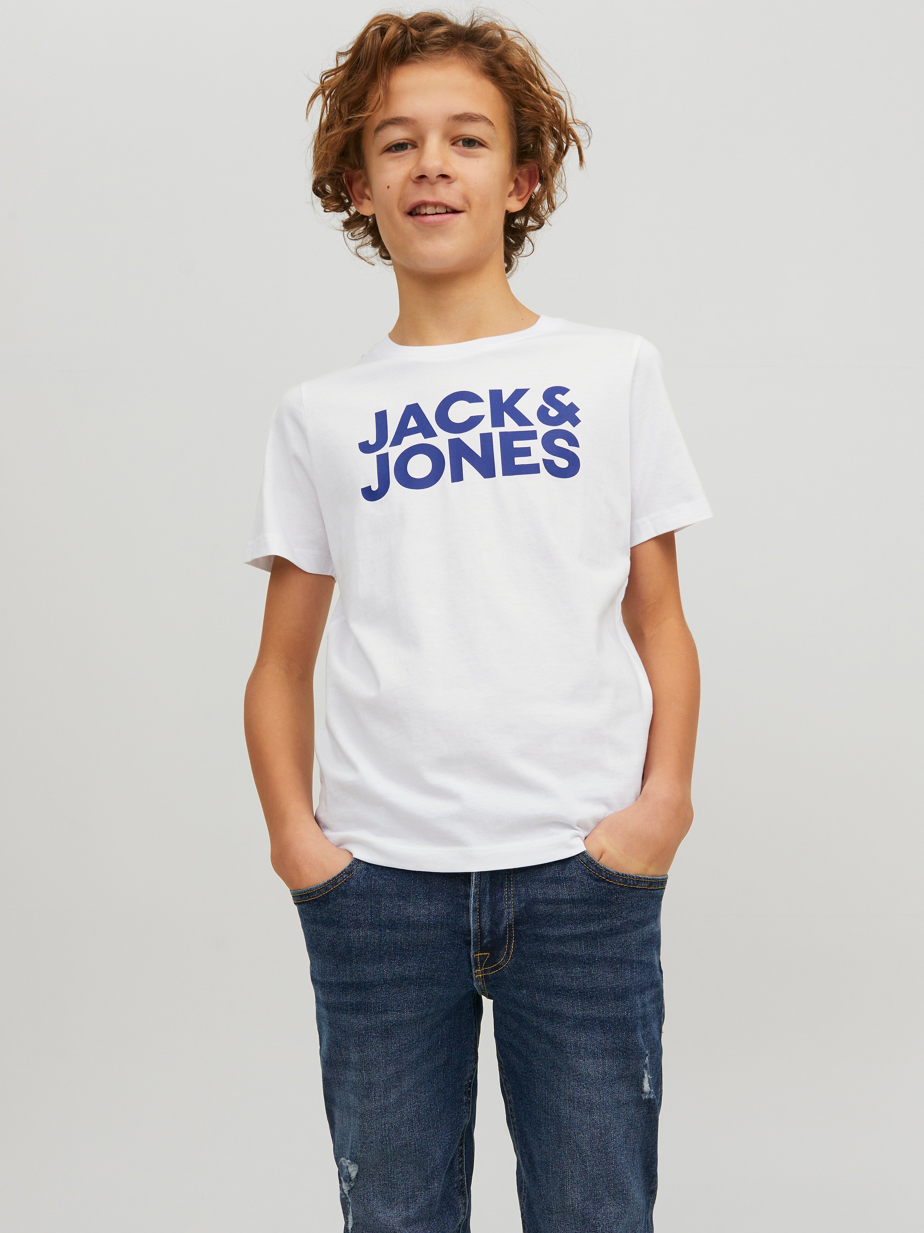 Pack De 2 T-shirt Logo Pour Les Garçons - Jack & Jones - Modalova