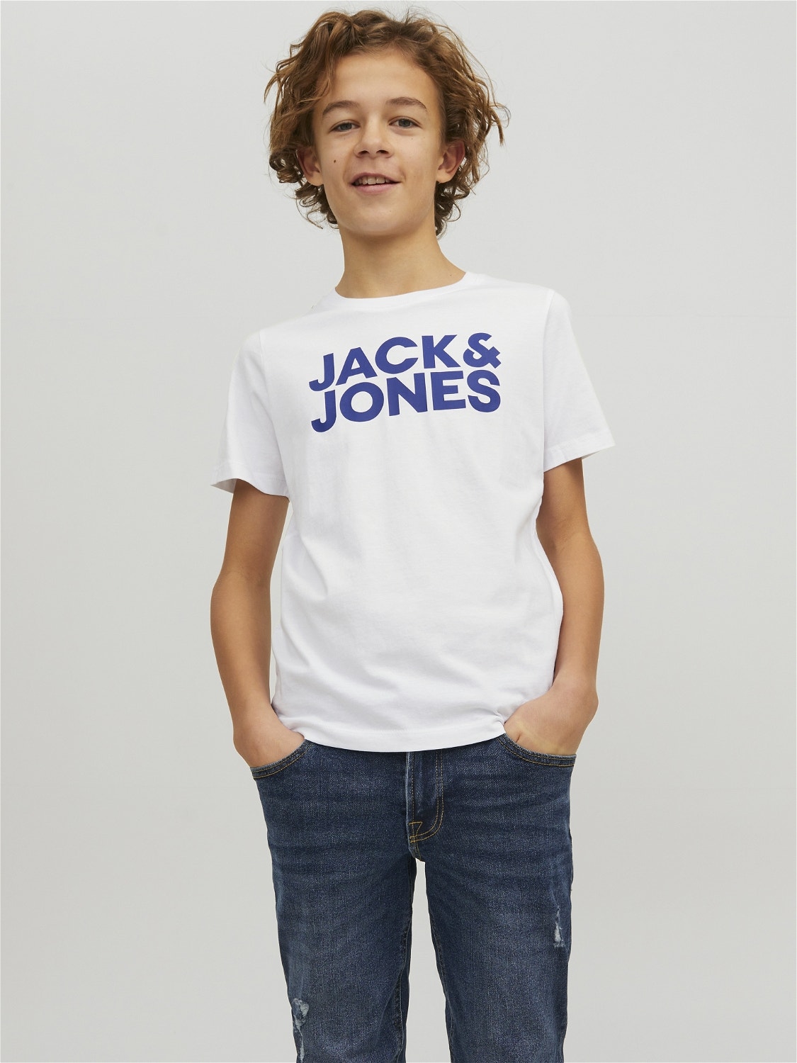 Jack & Jones 2-pack Logo T-shirt For boys -Navy Blazer - 12199947