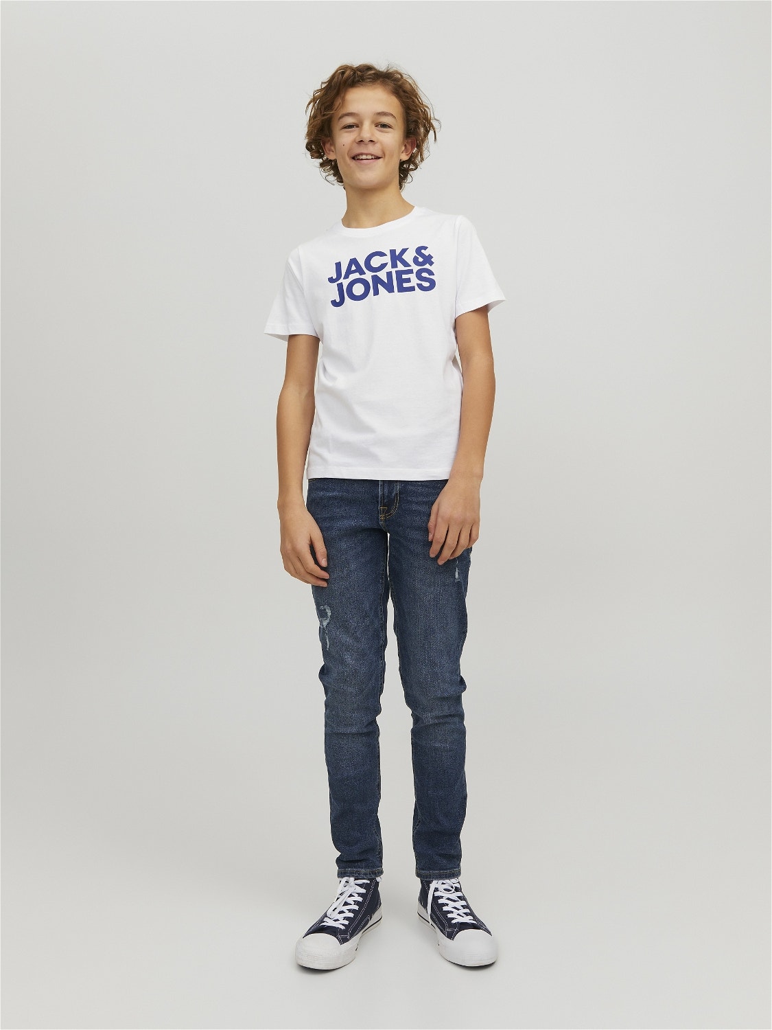 Jack & Jones 2 Logo T-shirt Junior -Navy Blazer - 12199947