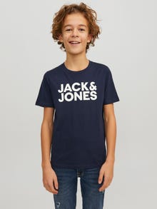 Jack & Jones 2-pack Logo T-shirt Junior -Navy Blazer - 12199947