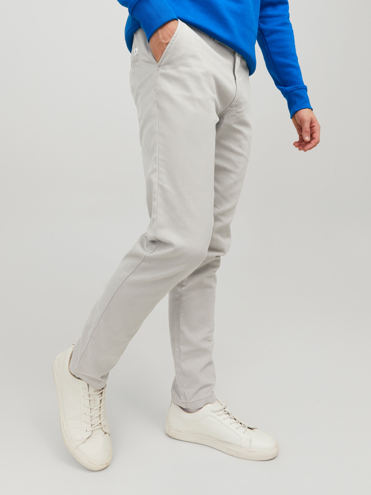 Slim Fit Chino trousers Medium Grey | Jack & Jones®