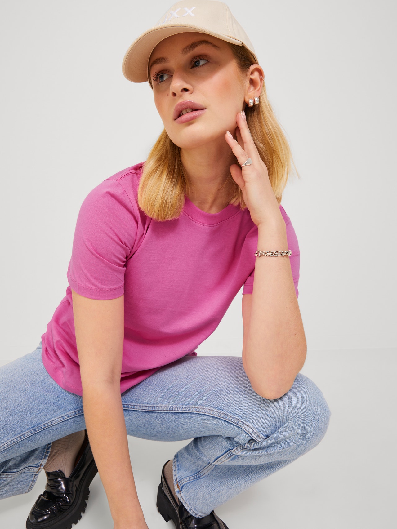 JJXX JXANNA T-shirt -Carmine Rose - 12200182