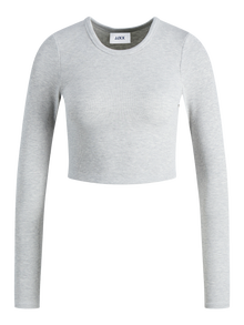JJXX JXFELINE pitkähihainen t-paita -Light Grey Melange - 12200402