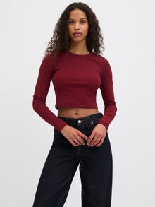 JJXX JXFELINE Longsleeved T-shirt -Cabernet - 12200402