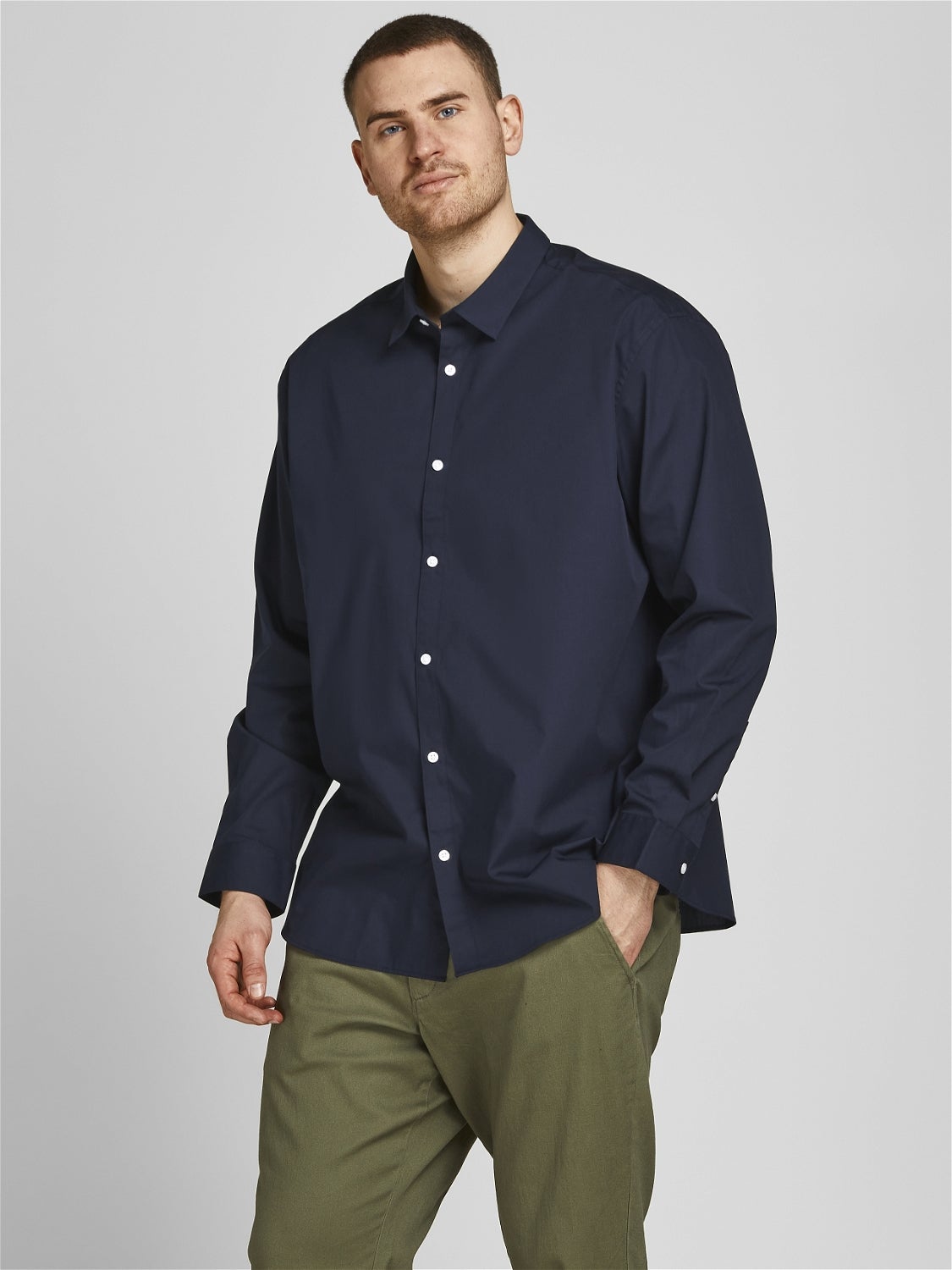 plus size navy blue shirt