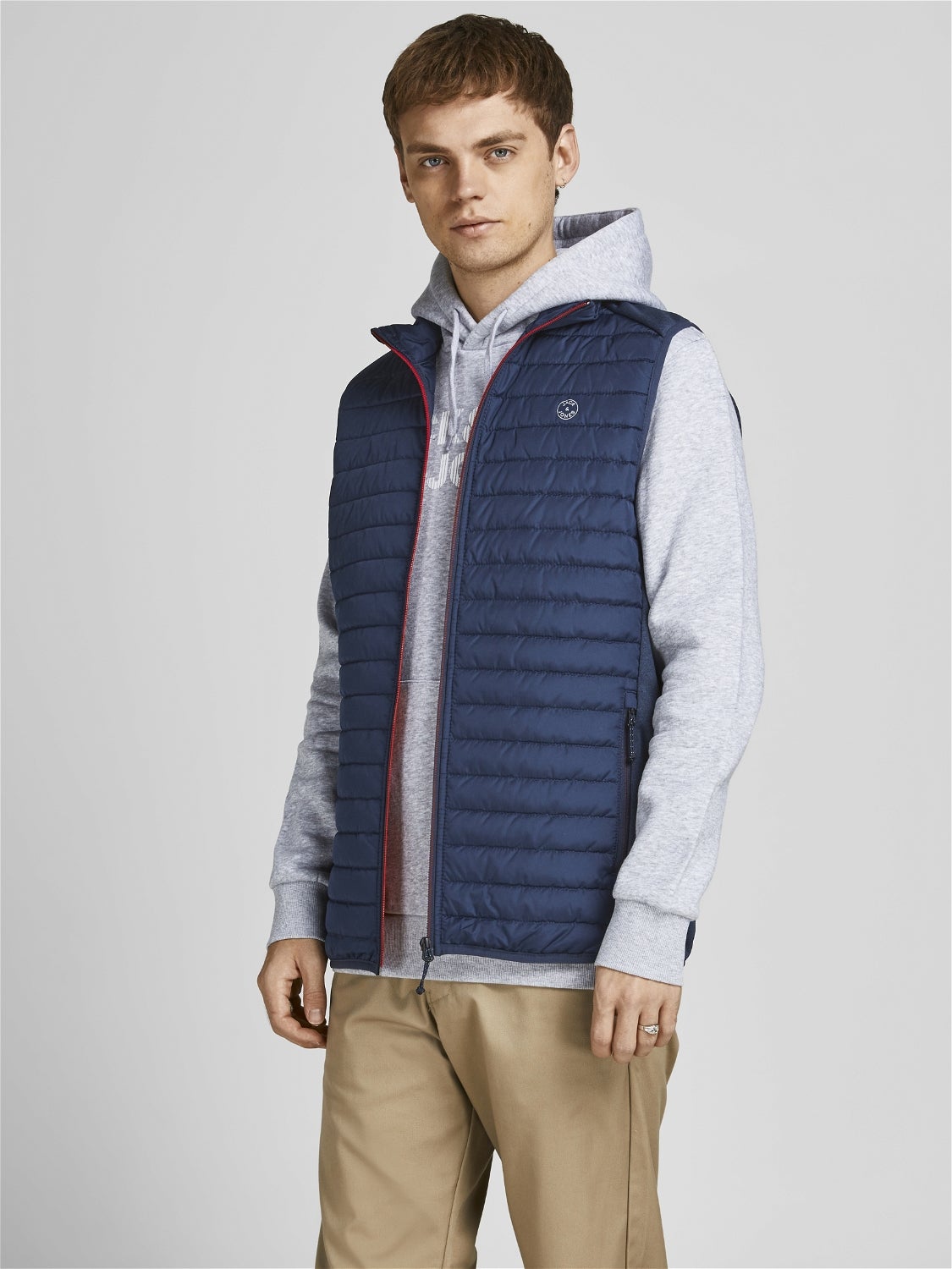 Buy Blue Logo Print Body Warmer Vest for Men