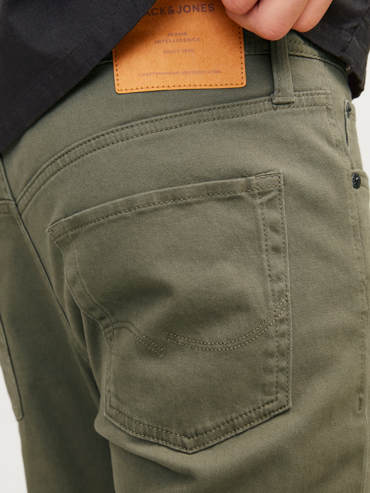 Jack & Jones JPSTGLENN JJORIGINAL AKM 5-pocket trousers -Dusty Olive - 12201530