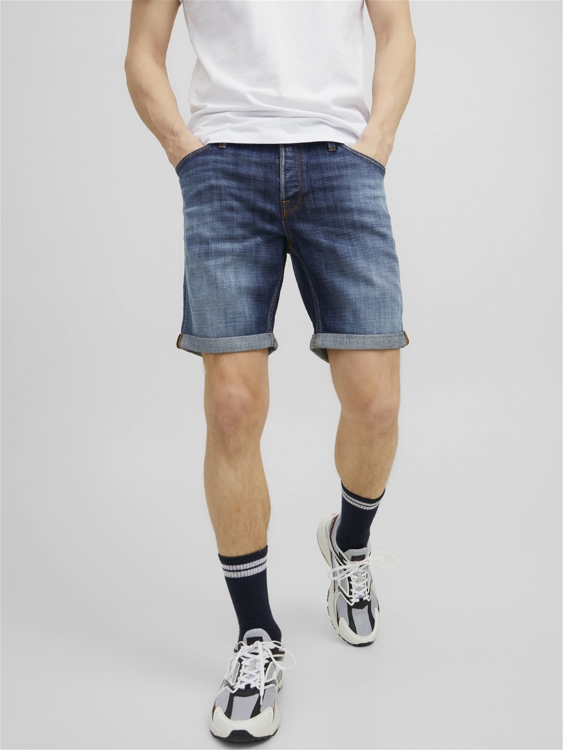 Dunkelblau L Rabatt 57 % Jack & Jones Shorts jeans HERREN Jeans Elastisch 