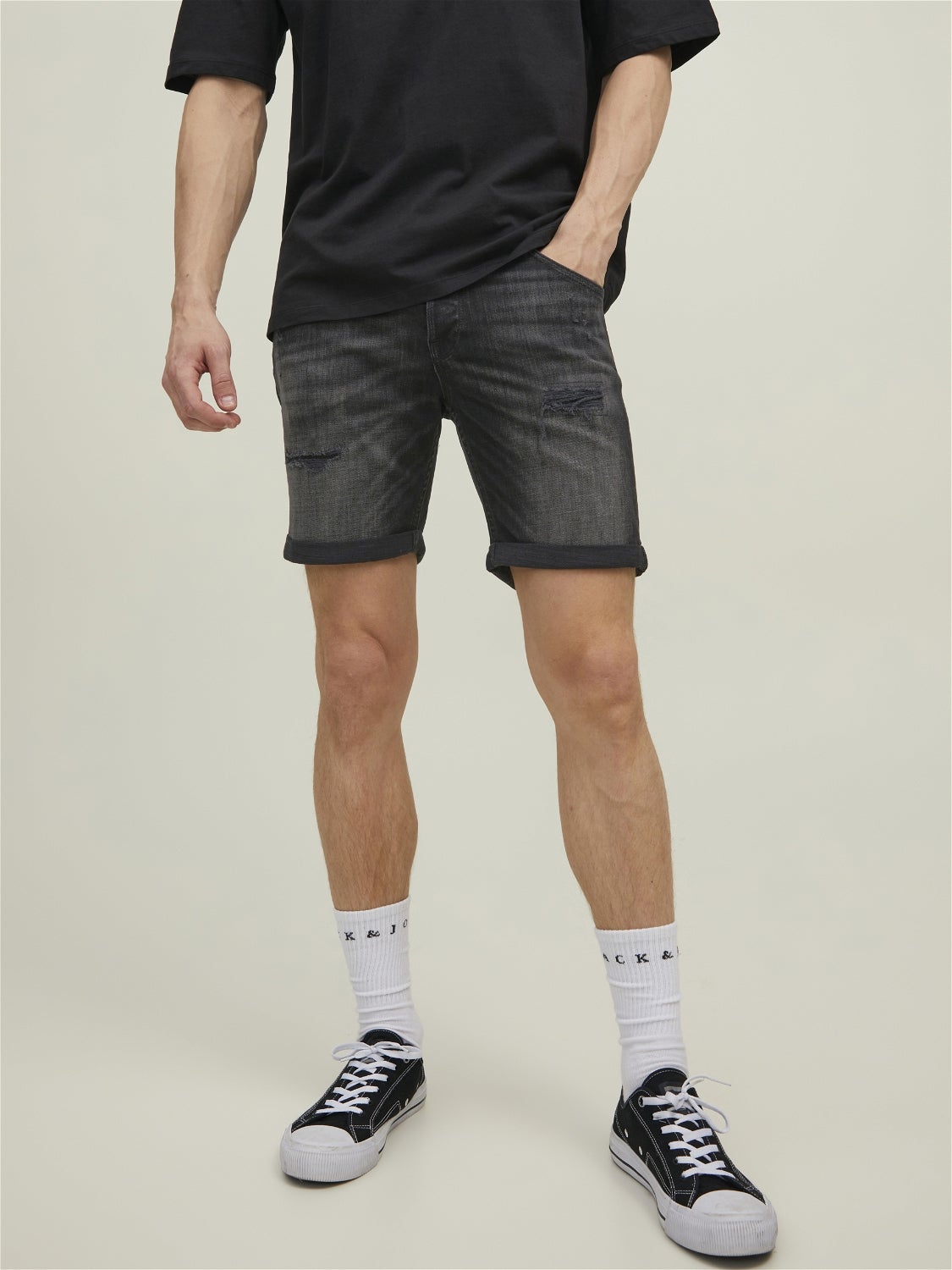 Regular Fit Denim shorts | Black | Jack & Jones®