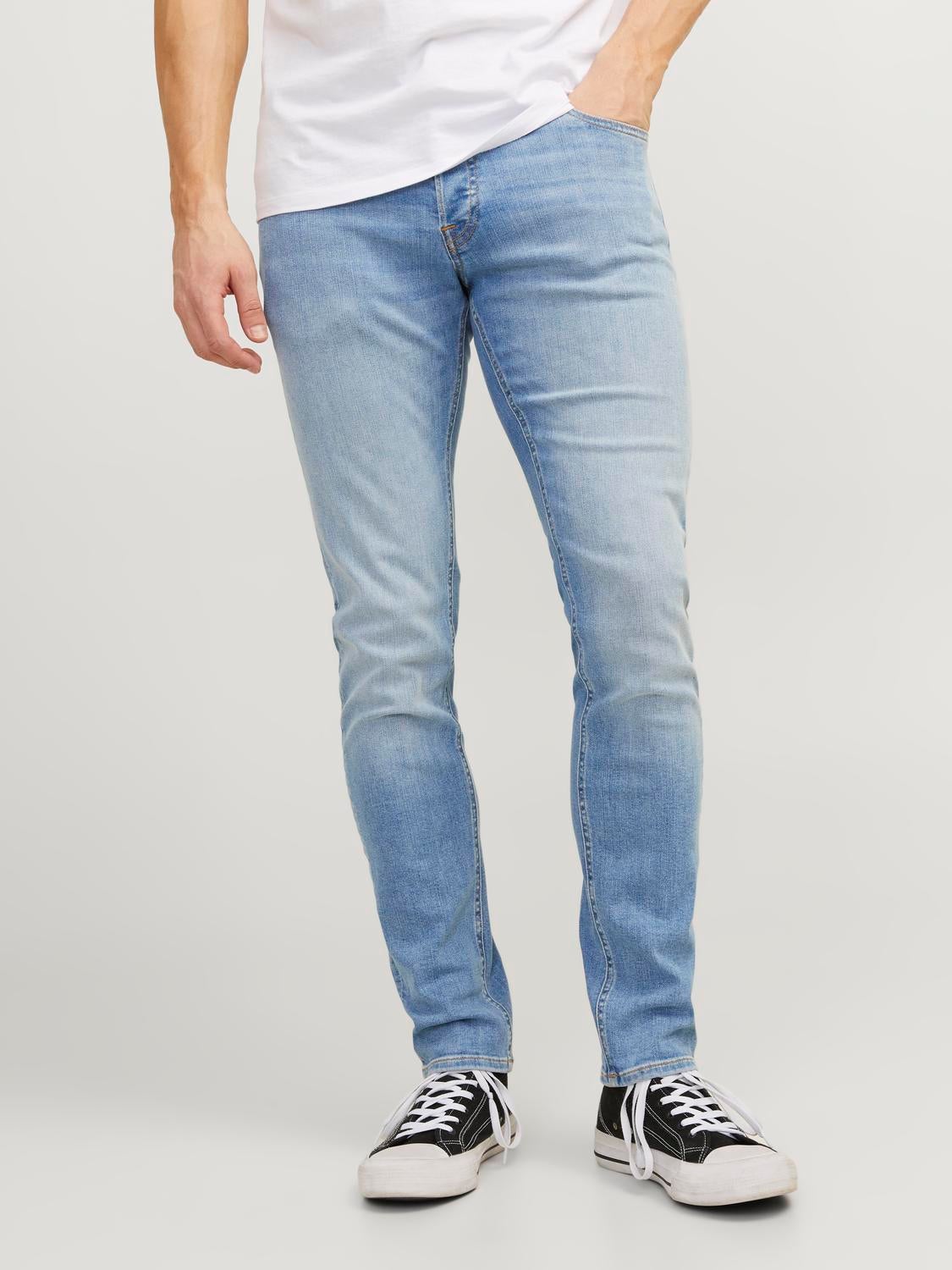 Buy Blue Black Skinny Fit Denim Deluxe Stretch Jeans Online at Muftijeans