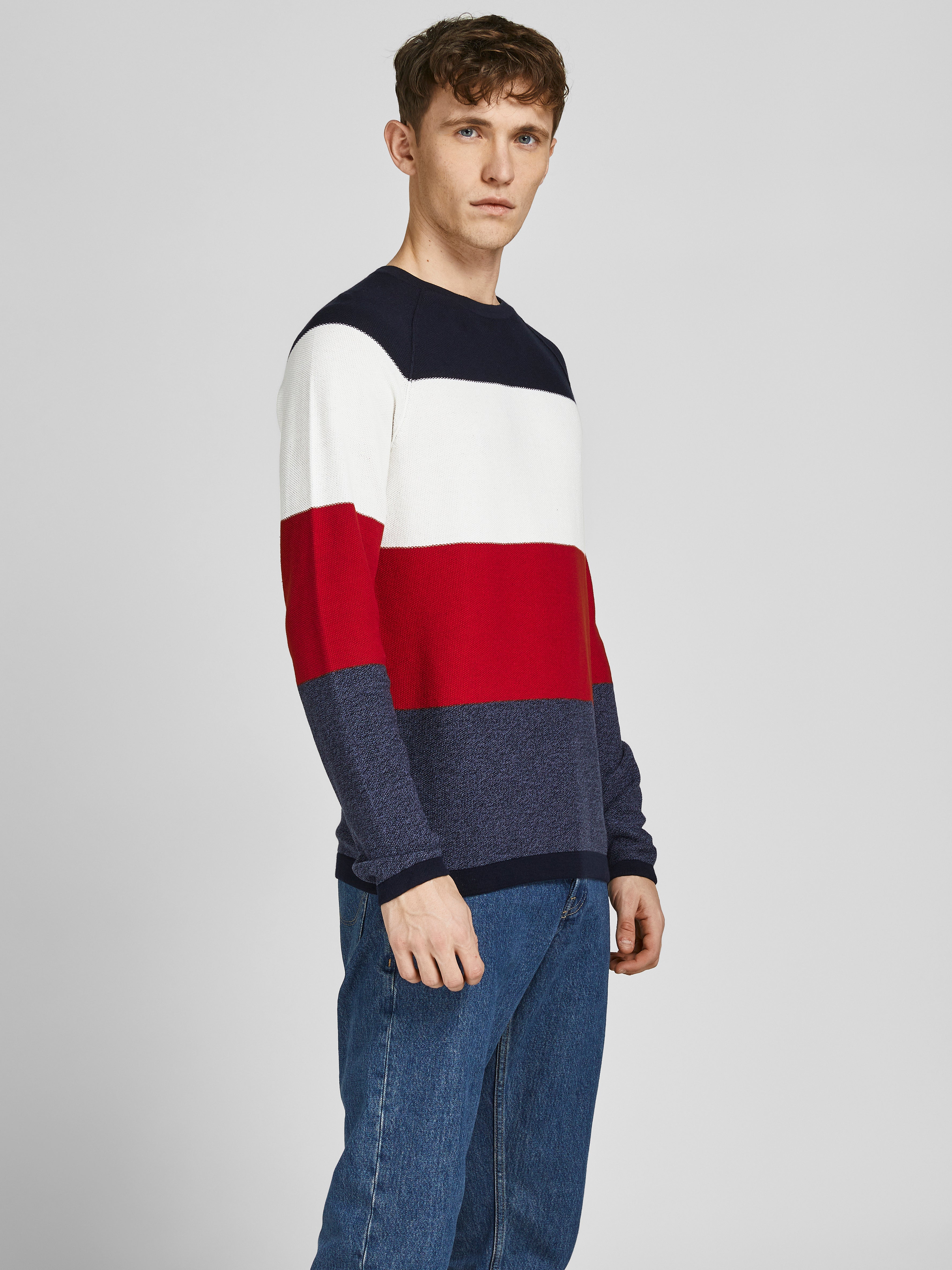 Springfield Pullover HERREN Pullovers & Sweatshirts Stricken Rabatt 97 % Violett S 