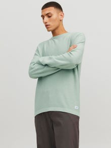 Jack & Jones Colour block Crew Neck Jumper -Granite Green - 12201706