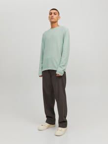 Jack & Jones Colour block Crew Neck Jumper -Granite Green - 12201706