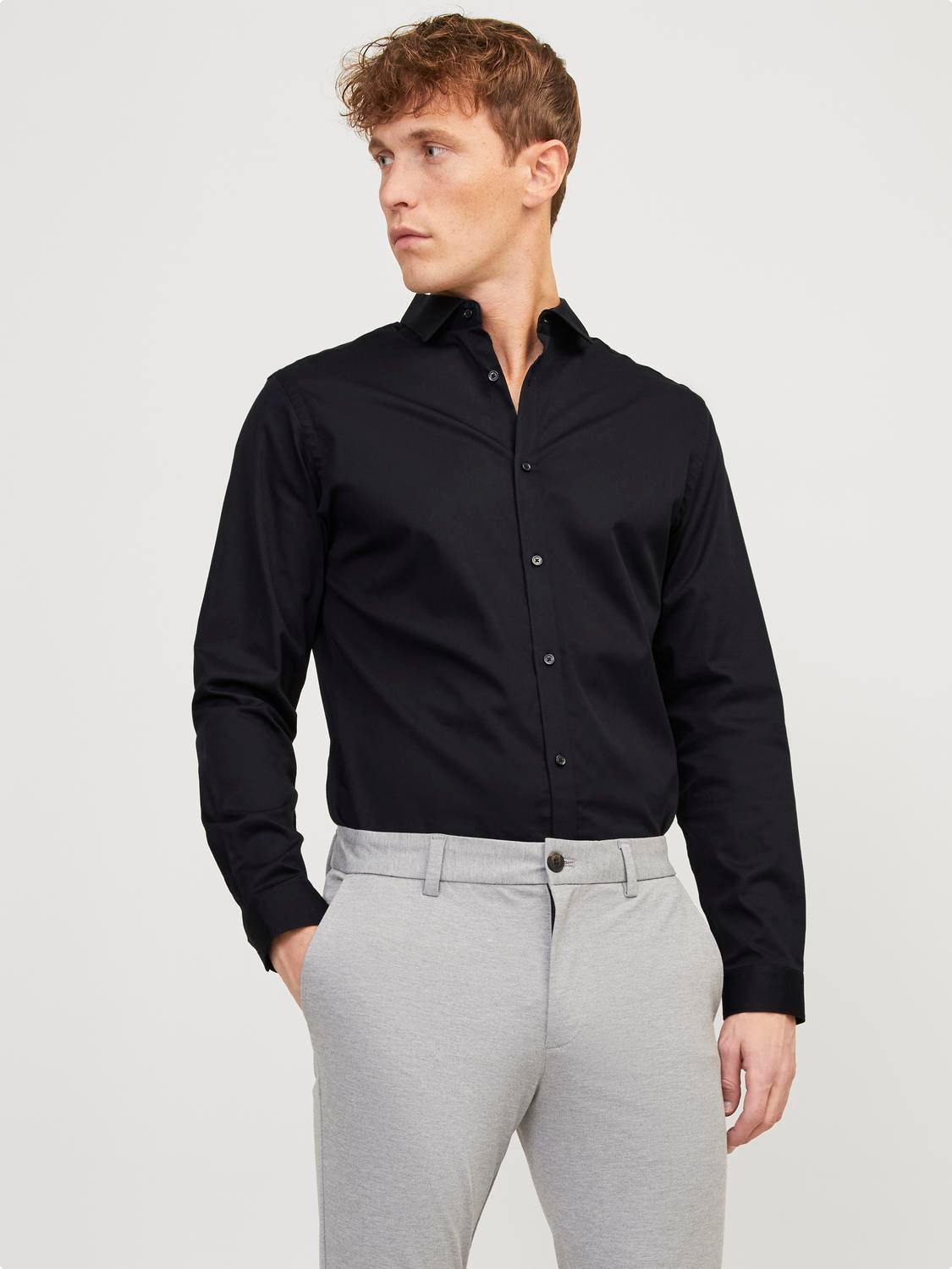 Camisa formal Slim Fit Negro Jack Jones