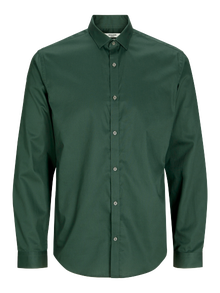 Jack & Jones Slim Fit Dress shirt -Darkest Spruce - 12201905