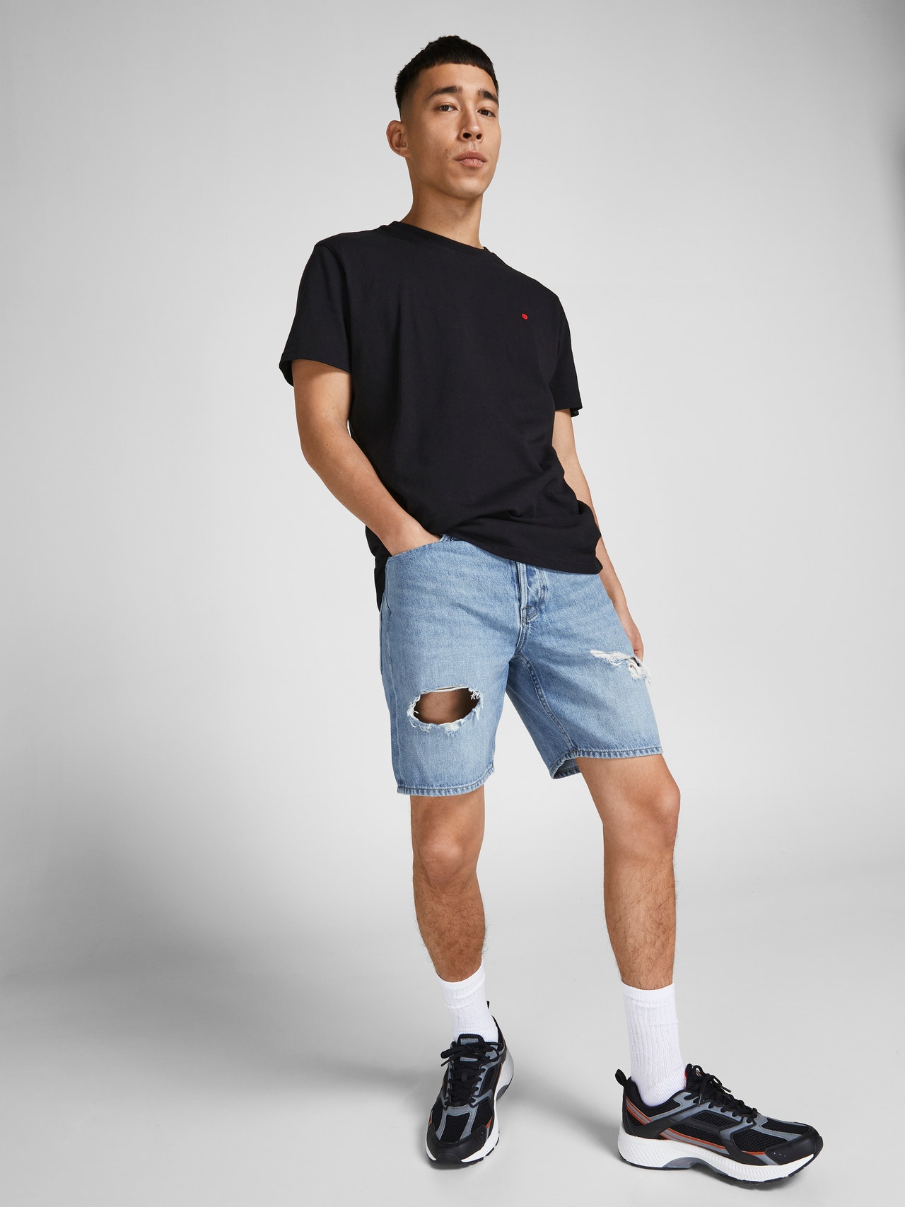 Jack & Jones Relaxed Fit Džinsiniai šortai -Blue Denim - 12202287