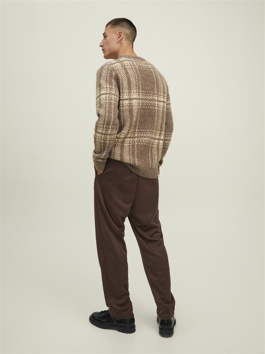 Jack & Jones Wide Fit Spodnie dresowe -Seal Brown - 12202584
