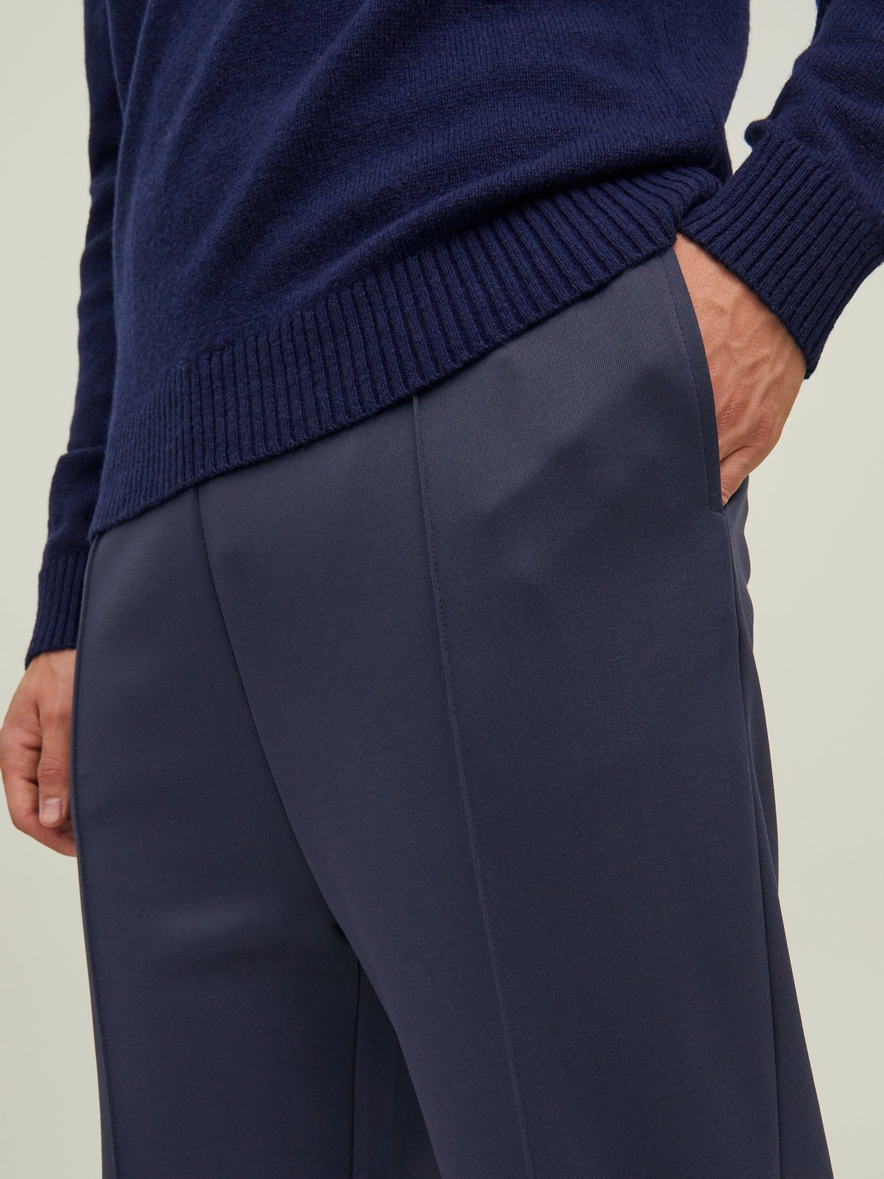 Jack & Jones Wide Fit Spodnie dresowe -Navy Blazer - 12202584