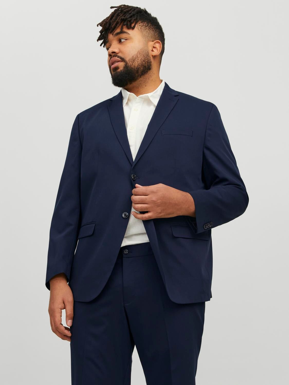 Plus Size Slim Fit Blazer Dark Blue Jack Jones