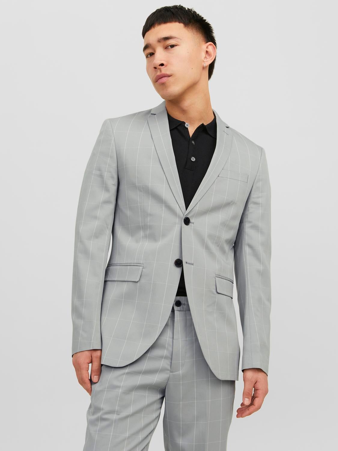 Light grey outlet slim fit blazer