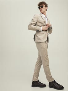 Jack & Jones JPRFRANCO Slim Fit Tailored Trousers -Curds & Whey - 12202798