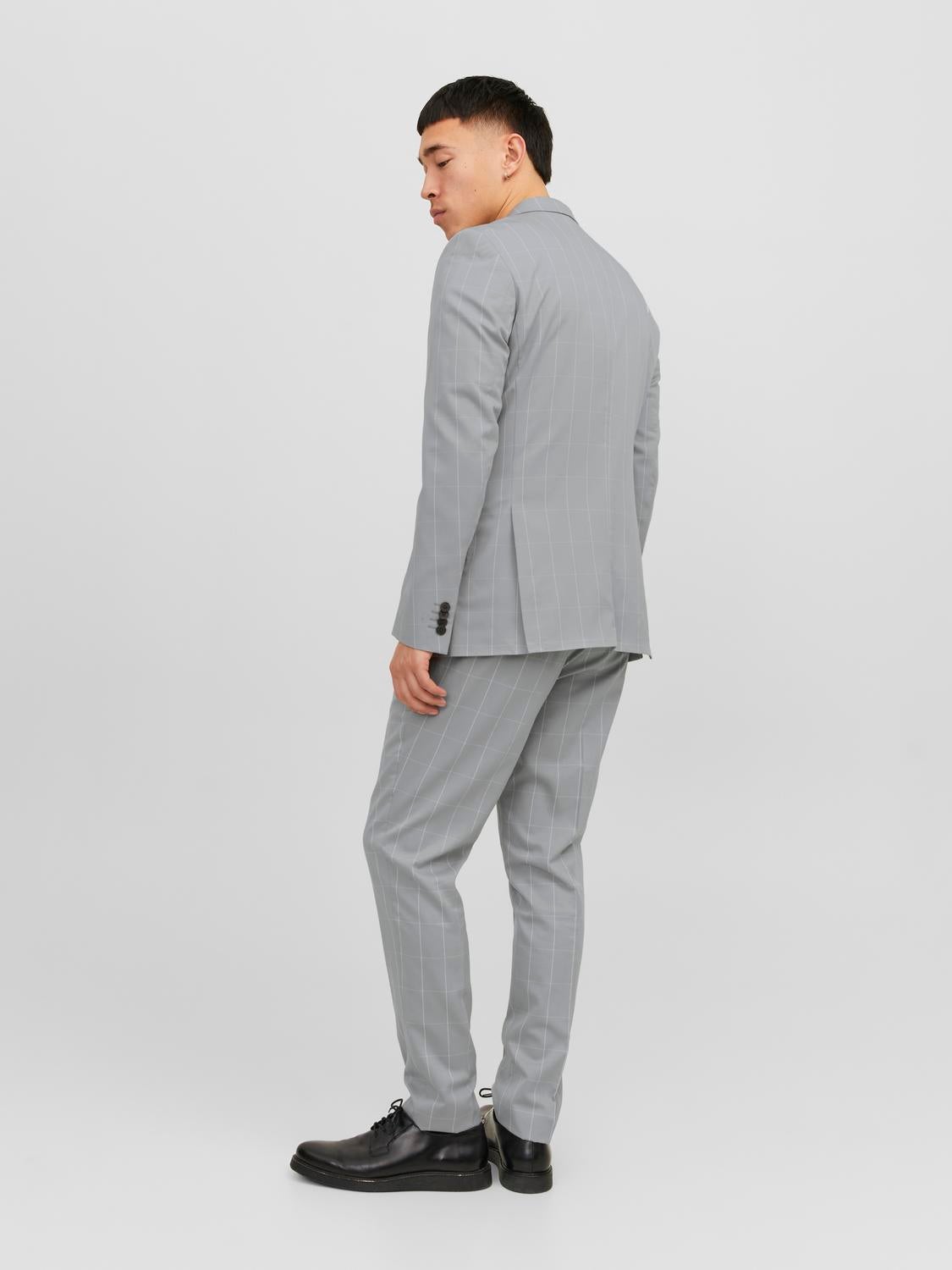 JPRFRANCO Slim Fit Tailored Trousers | Light Grey | Jack & Jones®