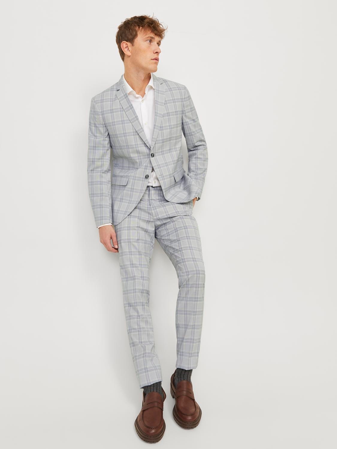 Jack & Jones JPRFRANCO Slim Fit Tailored Trousers -Griffin - 12202798