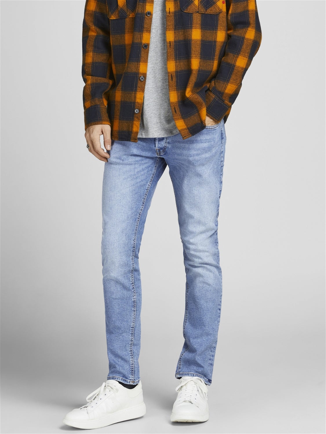 JJIGLENN JJORIGINAL MF 030 Slim fit jeans | Medium Blue | Jack 