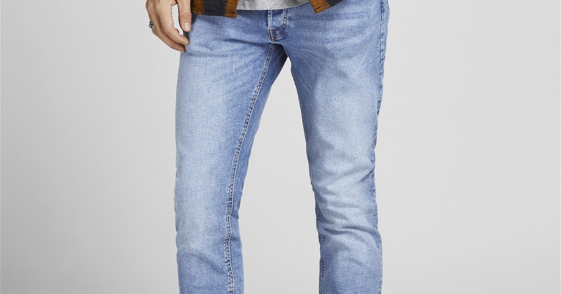 JJIGLENN JJORIGINAL MF 030 Slim fit jeans, Medium Blue