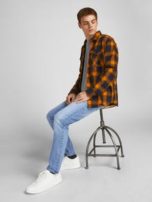Jack & Jones JJIGLENN JJORIGINAL SQ 030 NOOS Priglundantys džinsai -Blue Denim - 12203510