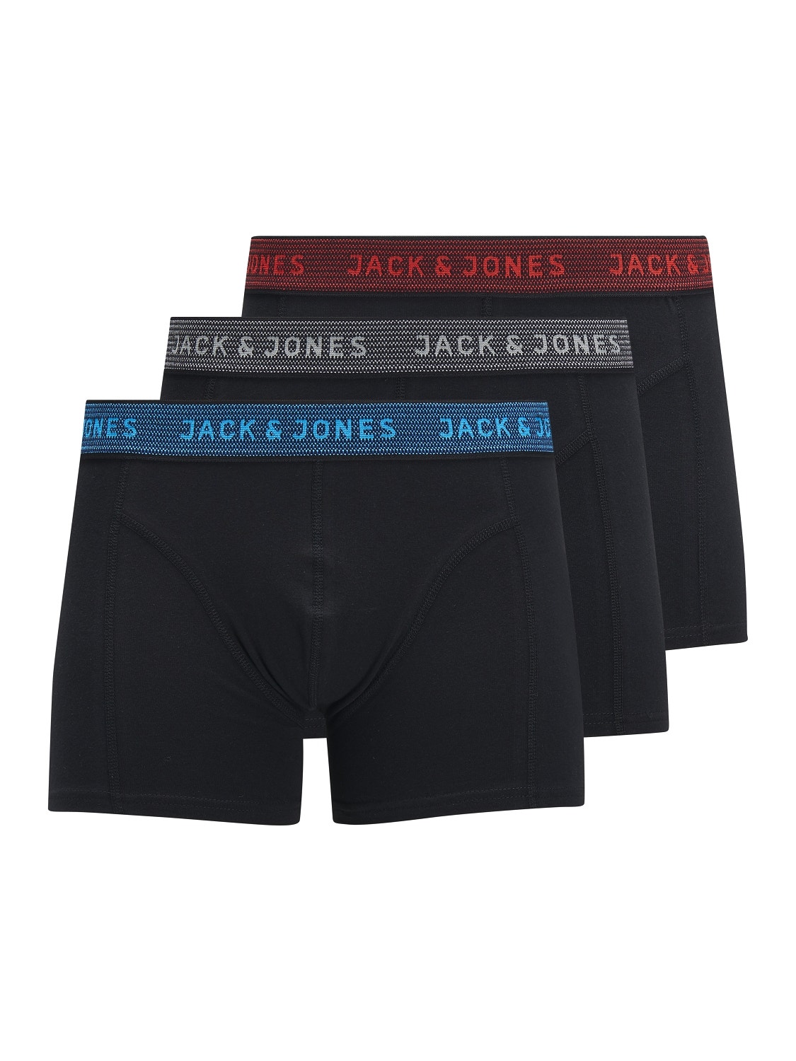 Jack & Jones 3-balení Trenýrky Junior -Asphalt - 12203513