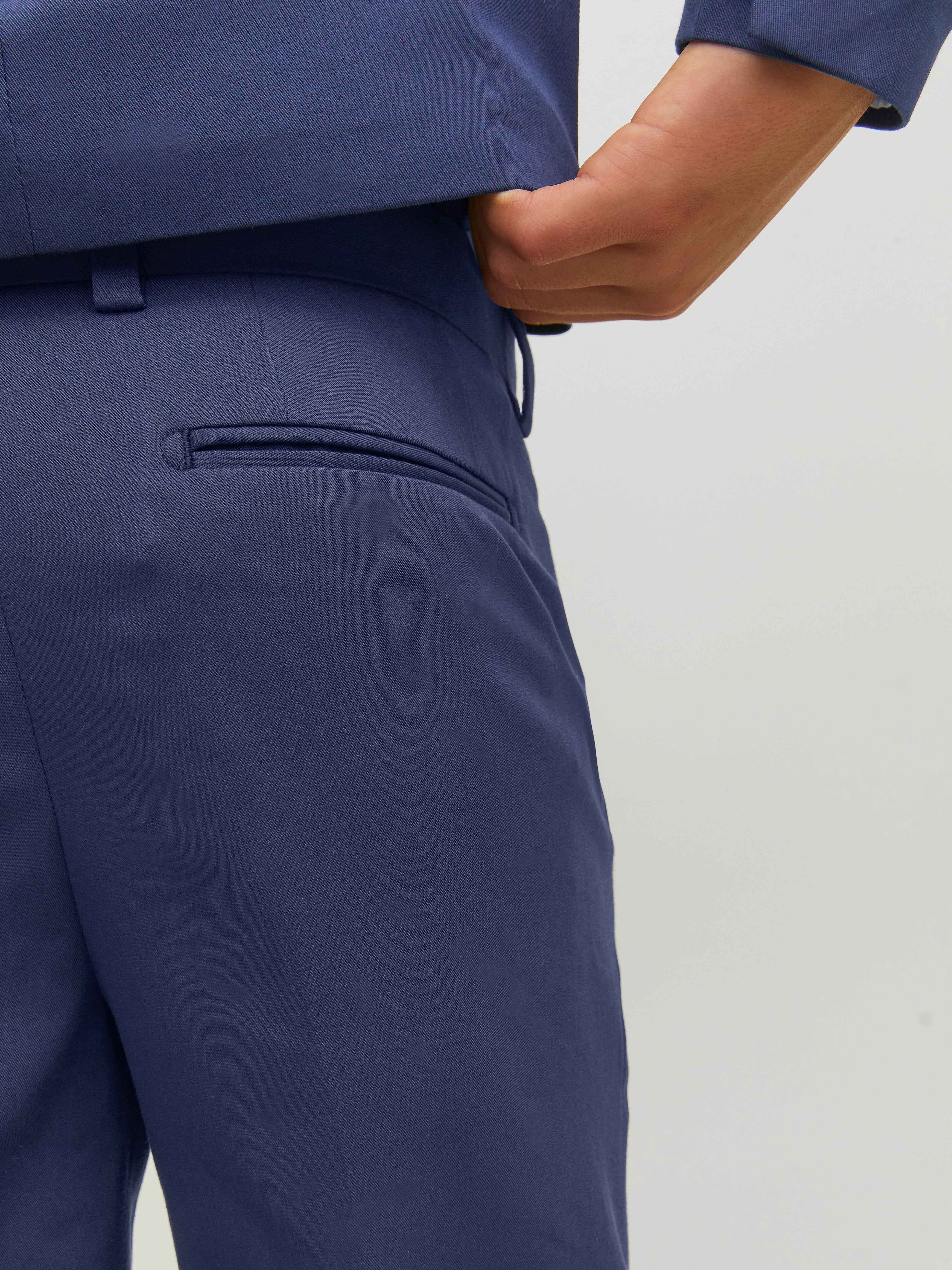 Jude Suit Tailored Trouser Navy Herringbone