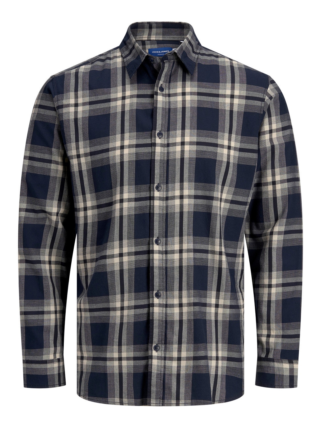 Jack & Jones Camisa de Xadrez Slim Fit -Navy Blazer - 12203693