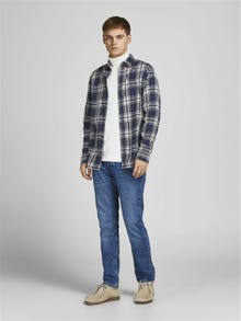 Jack & Jones Slim Fit Rutig skjorta -Navy Blazer - 12203693